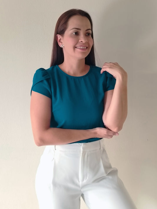 Blusa manga tulipán