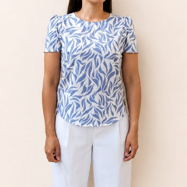 Blusa estampado celeste