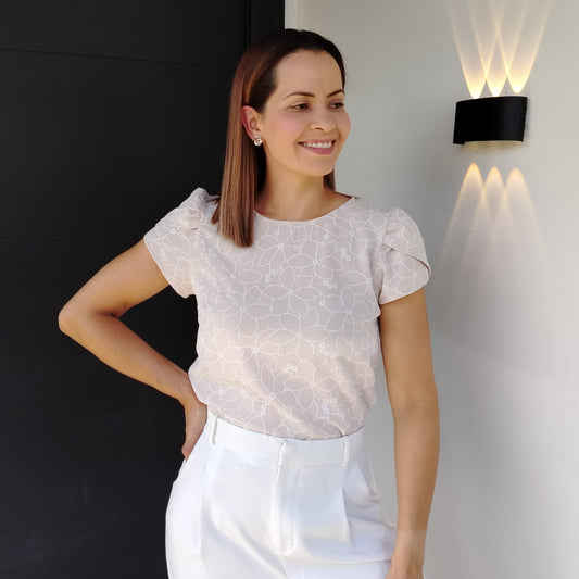 Blusa manga tulipán