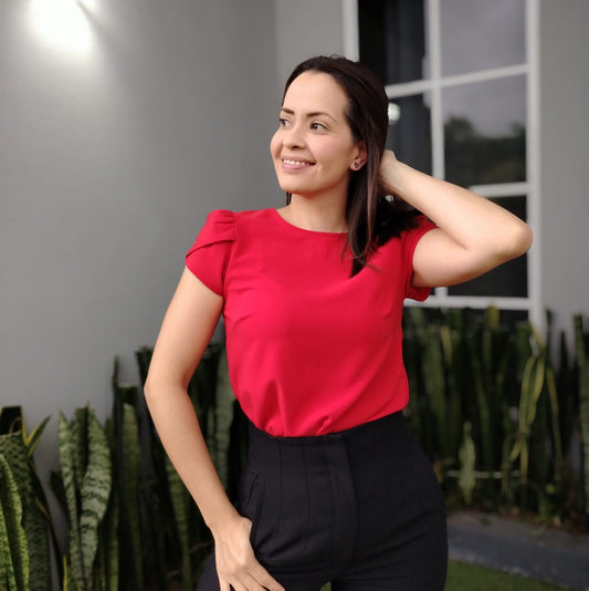 Blusa tulipán rojo