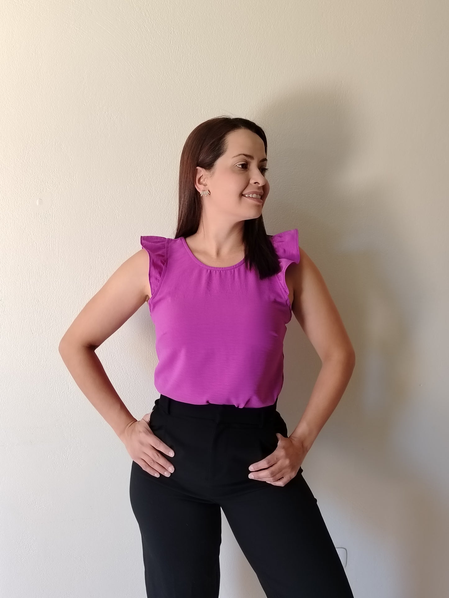 Blusa abertura en espalda