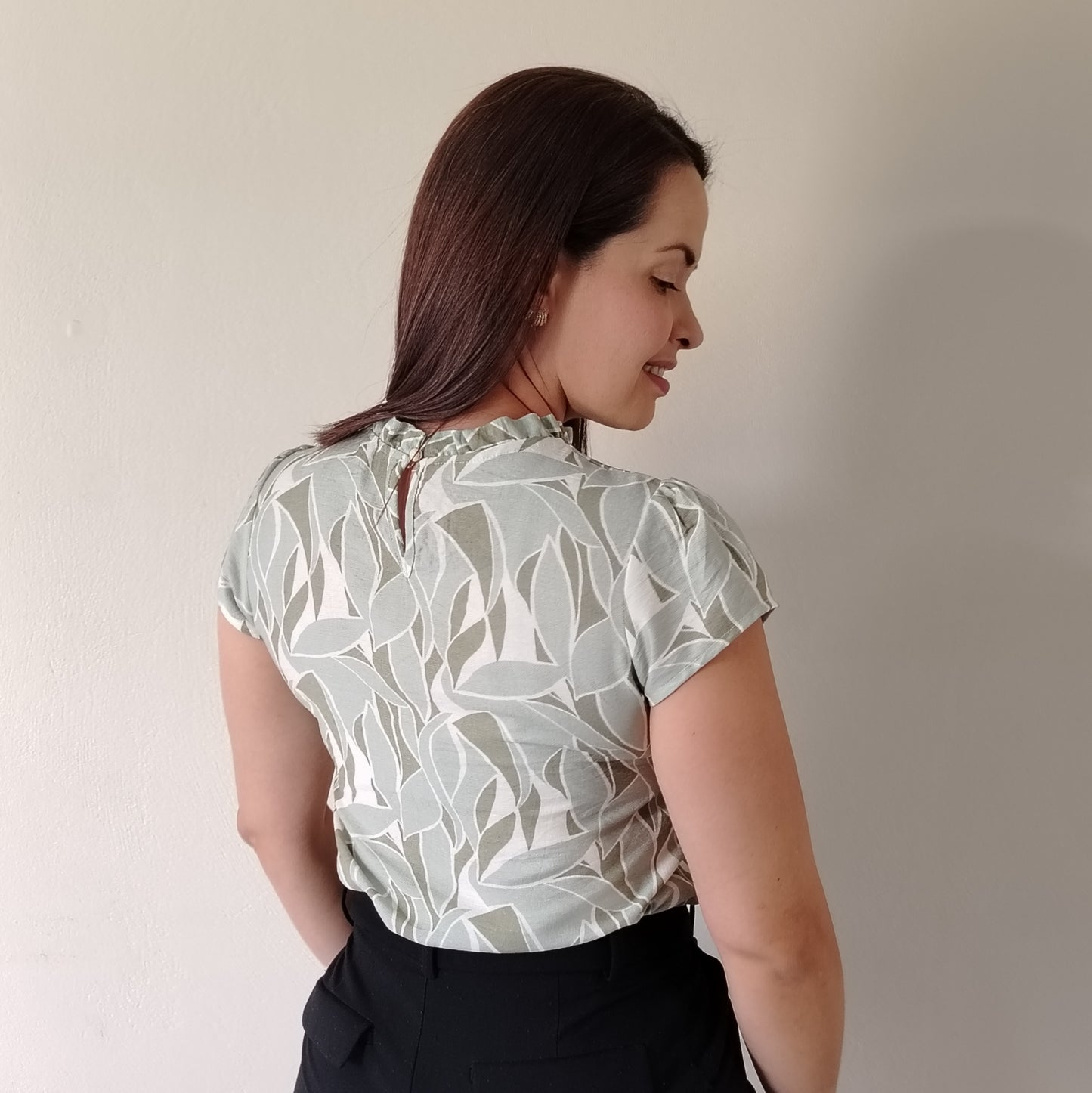 Blusa cuello fruncido