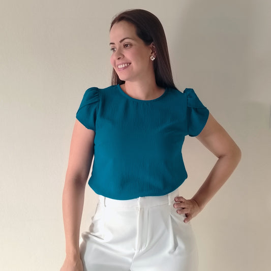 Blusa manga tulipán