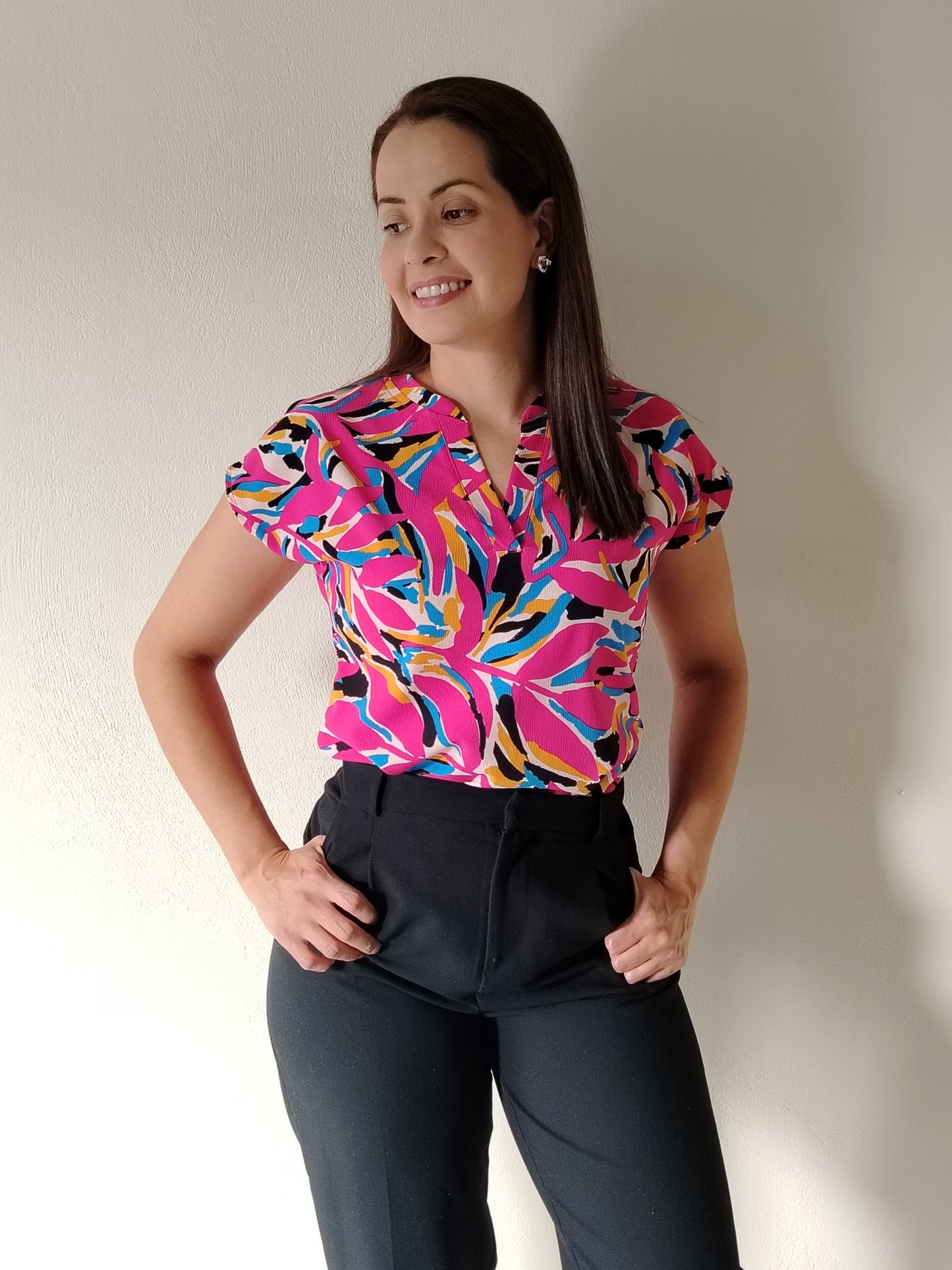 Blusa cuellos chino