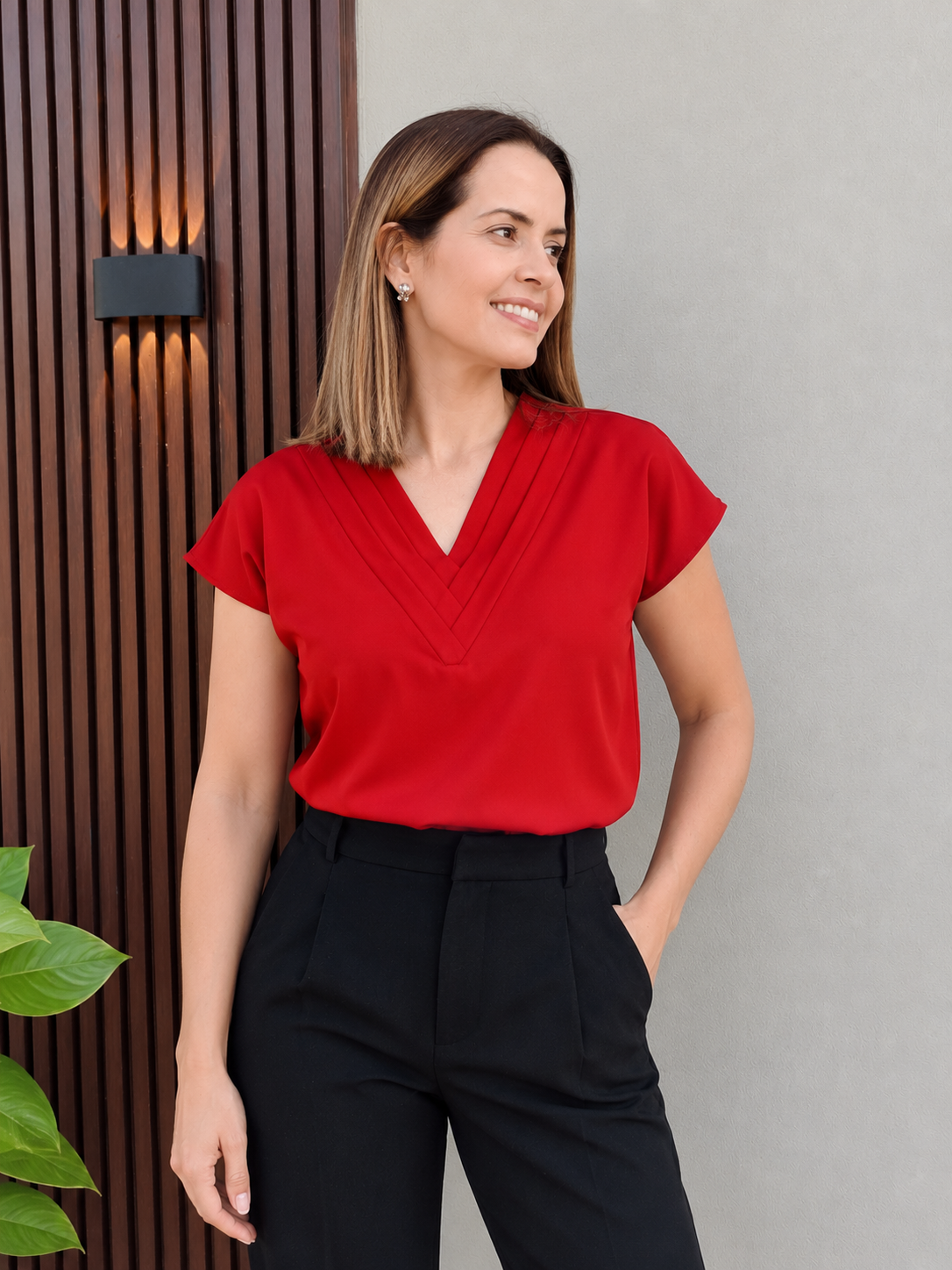 Blusa cuello V