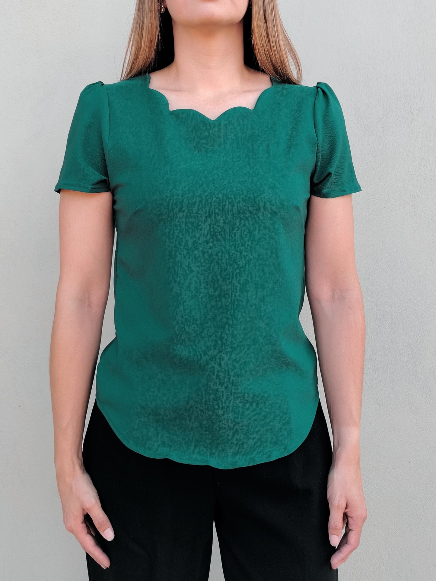Blusa parras en escote