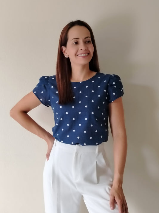 Blusa manga tulipán