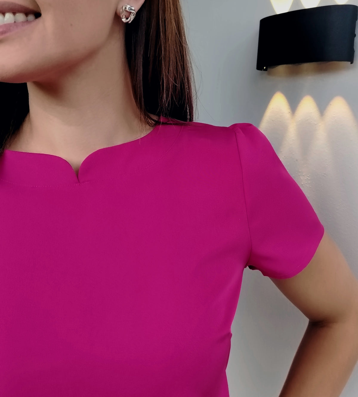 Blusa cuello chino