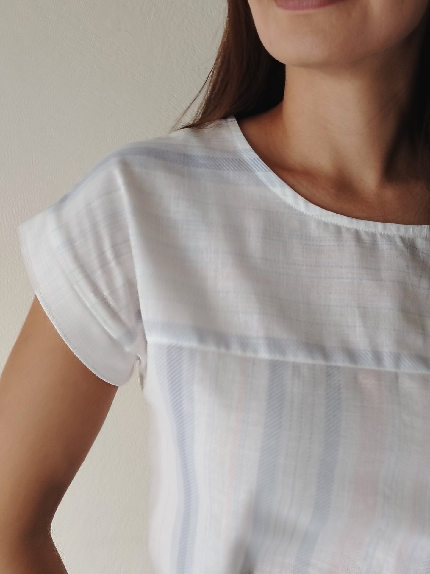 Blusa rayas manga enteriza