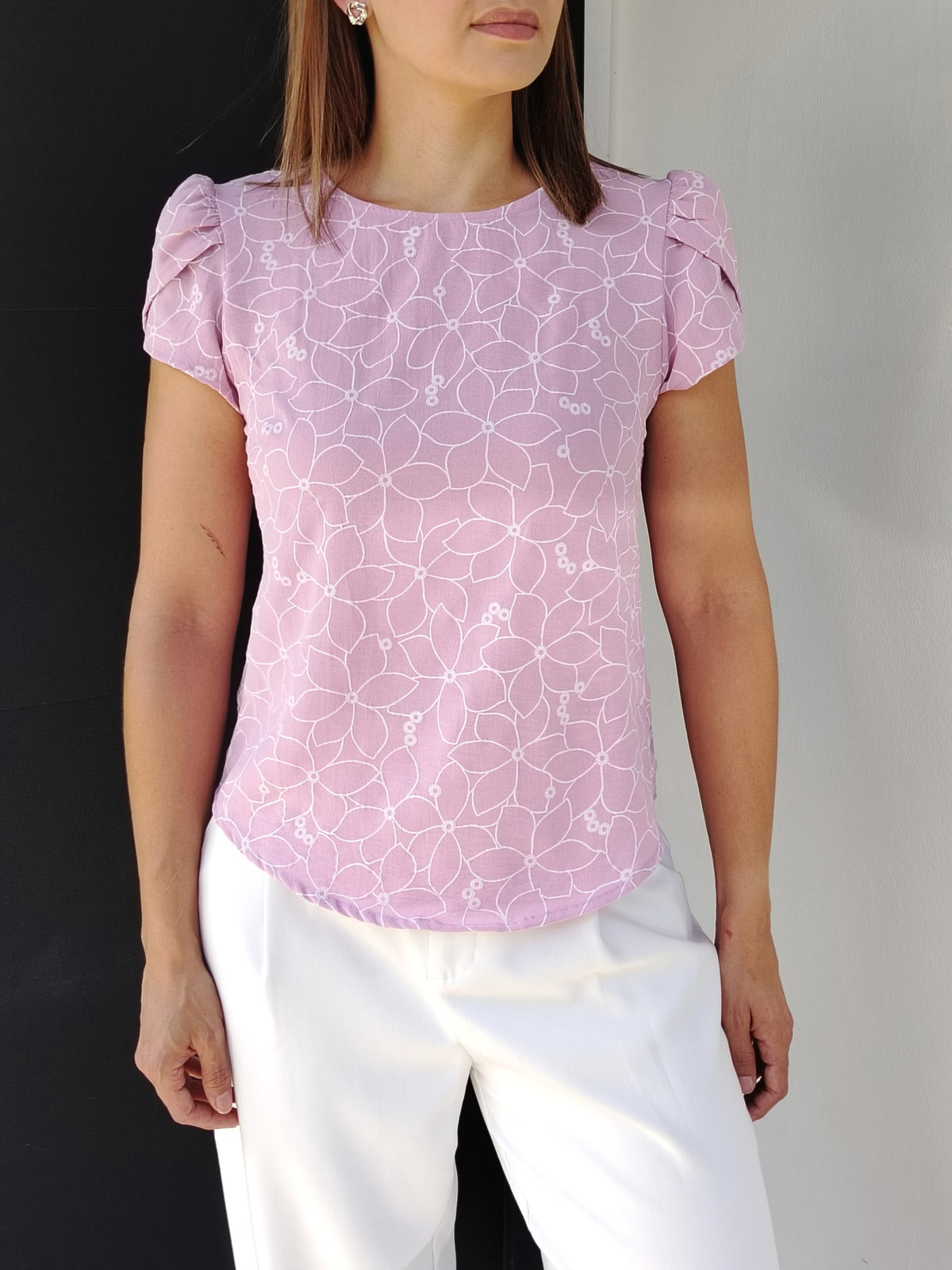 Blusa manga tulipán
