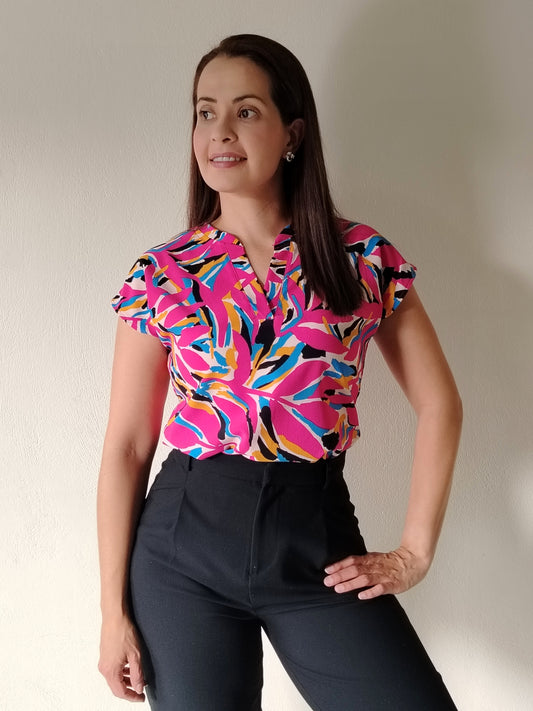 Blusa cuellos chino