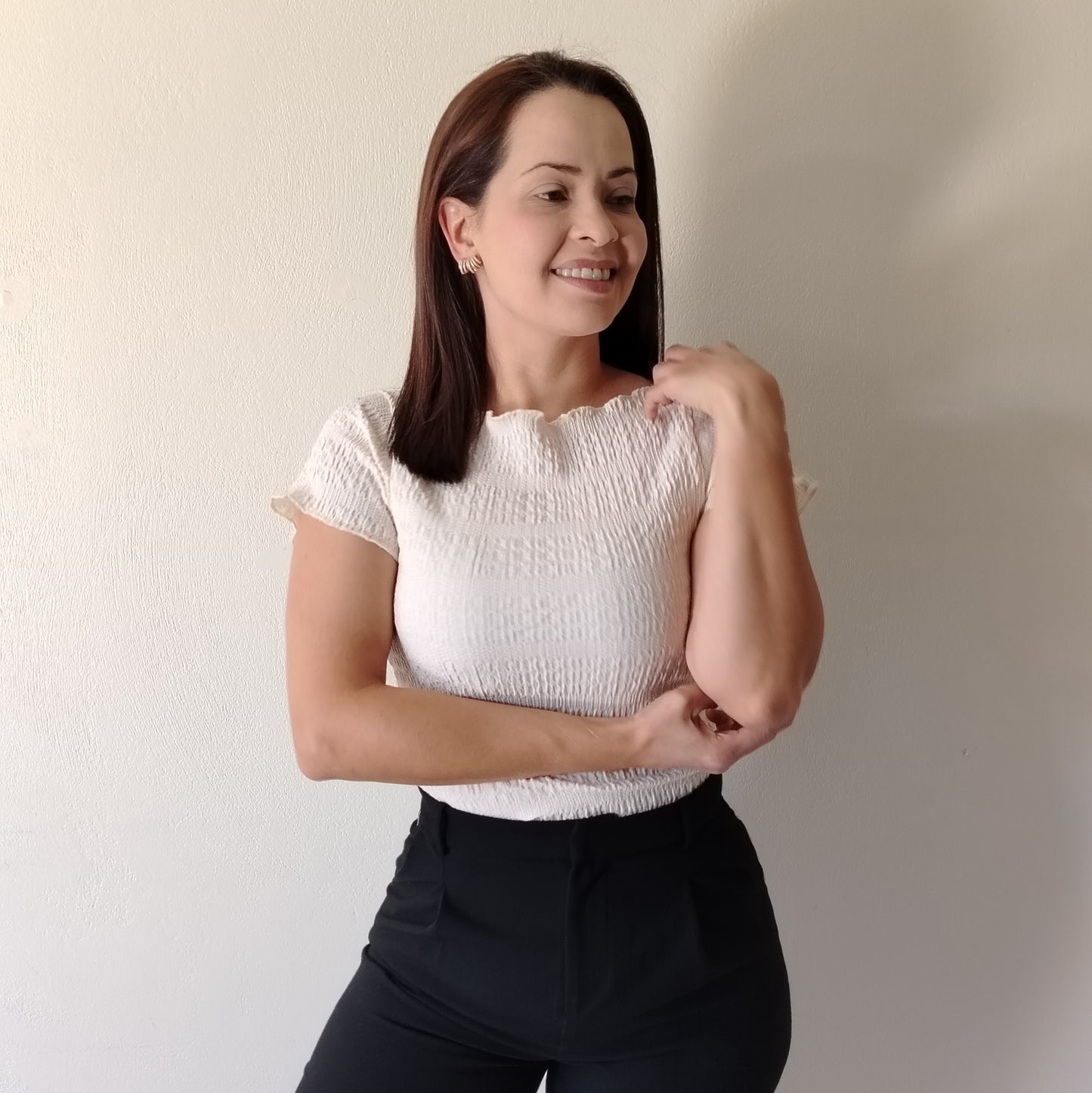 Blusa Corrugada Stretch