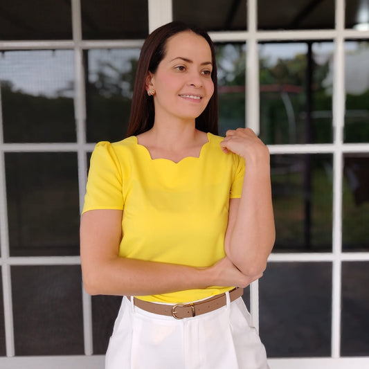 Blusa parras amarillo