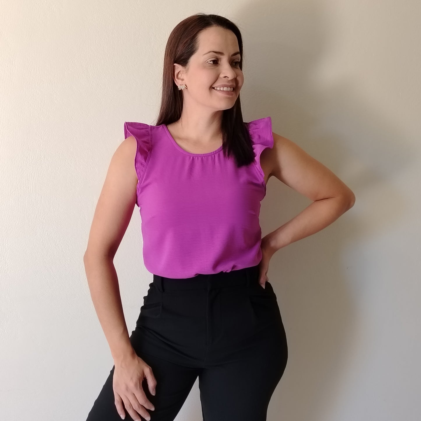 Blusa abertura en espalda