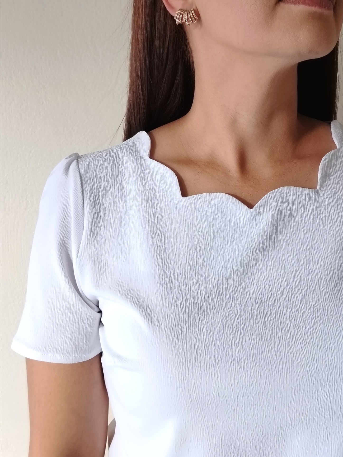 Blusa parras en escote