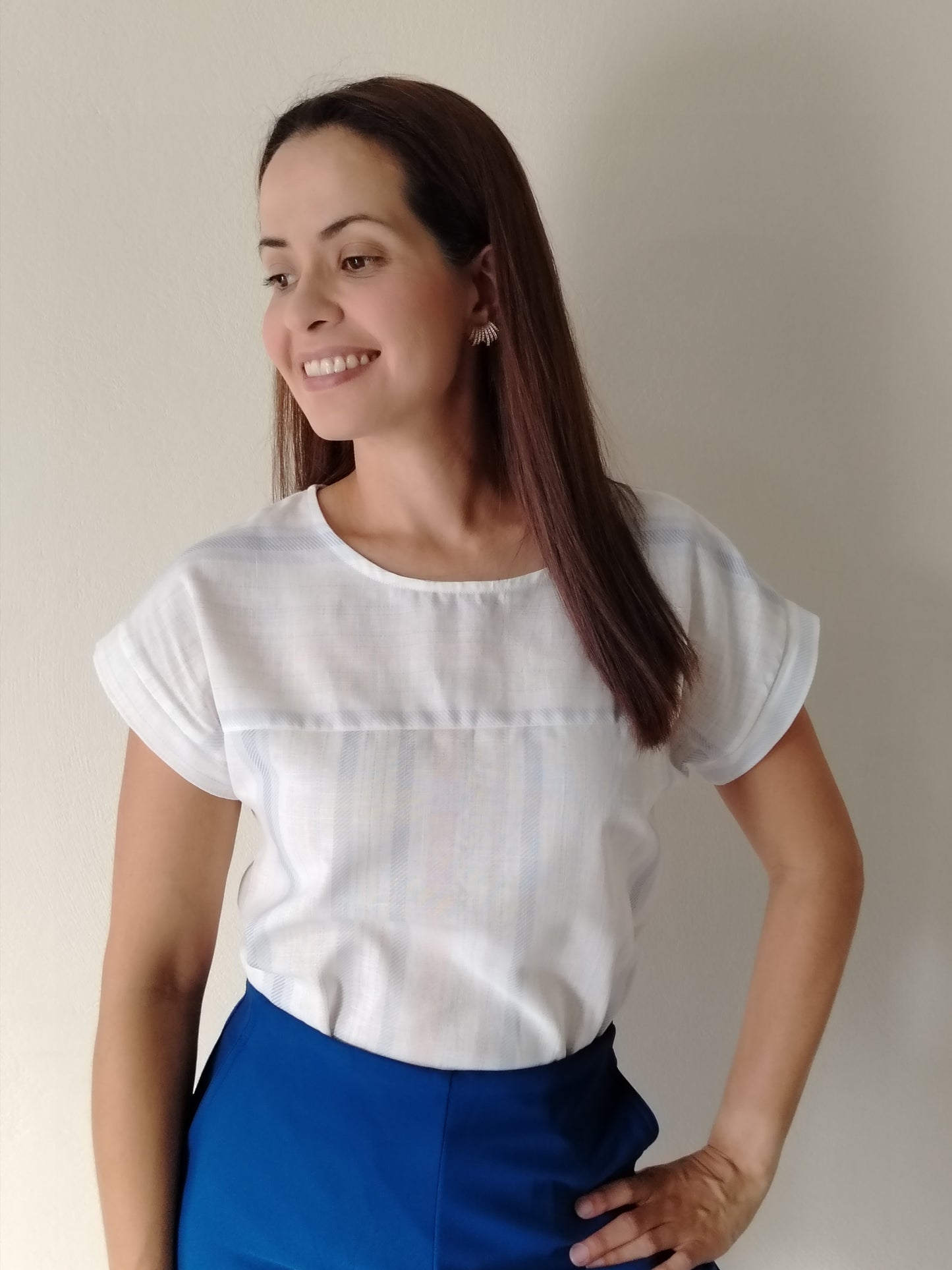 Blusa rayas manga enteriza