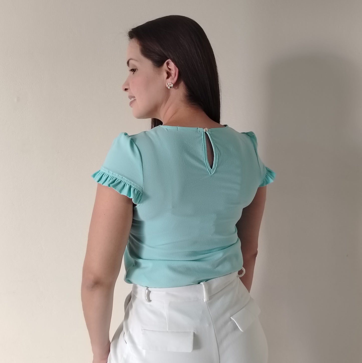 Blusa cuello chino