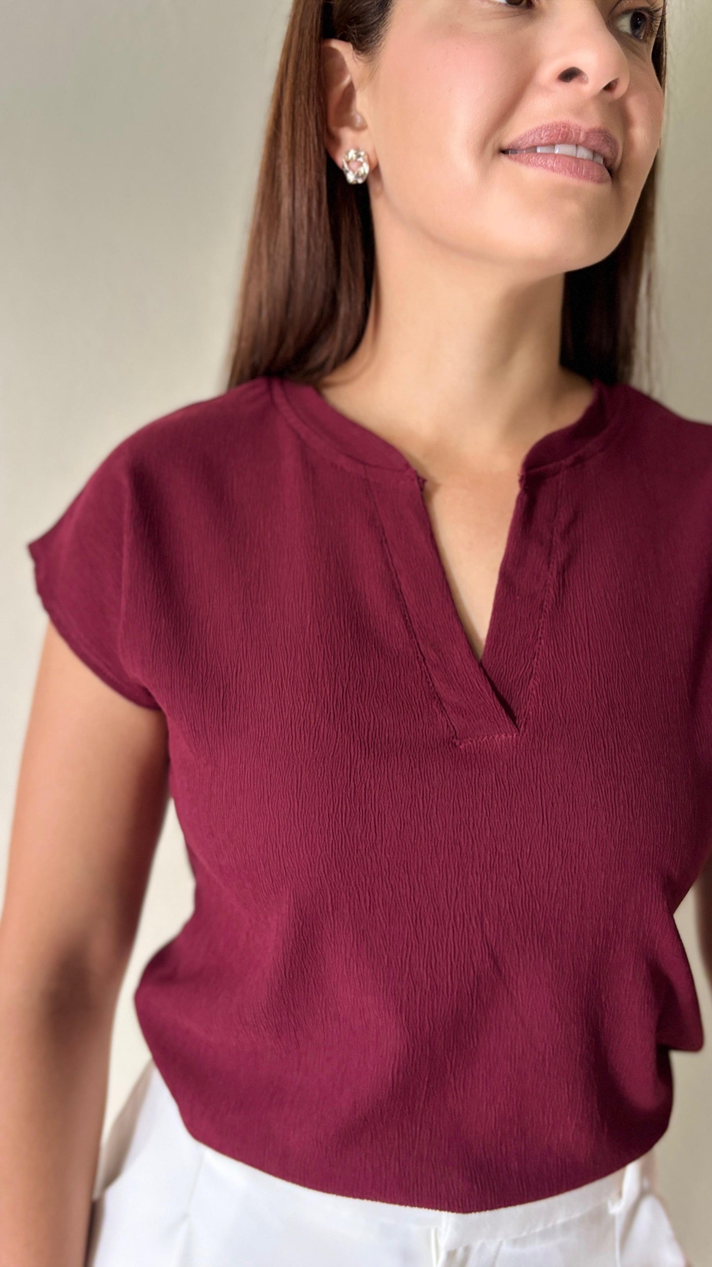 Cuello chino manga enteriza