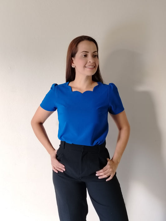 Blusa parras en escote