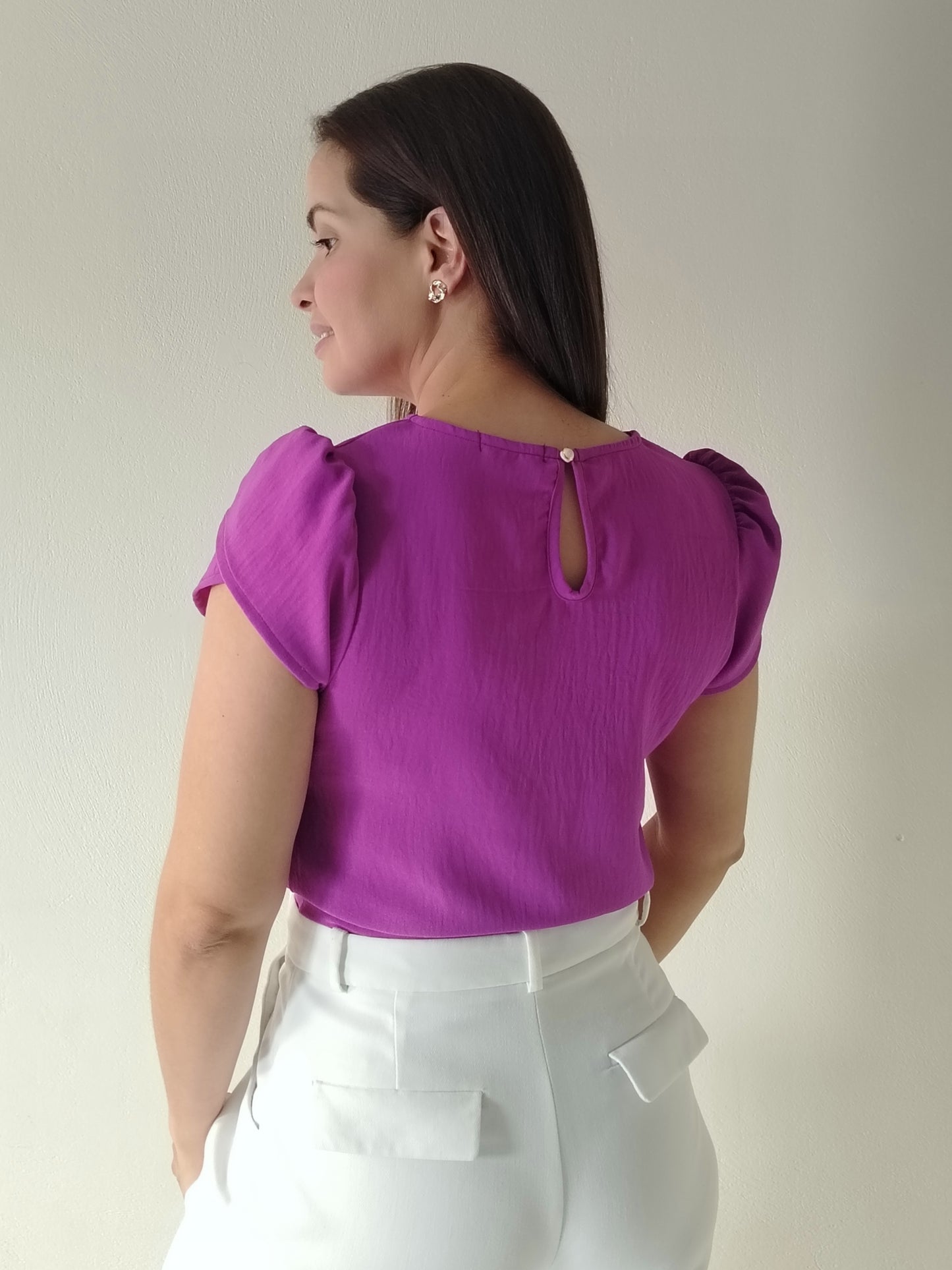 Blusa manga tulipán