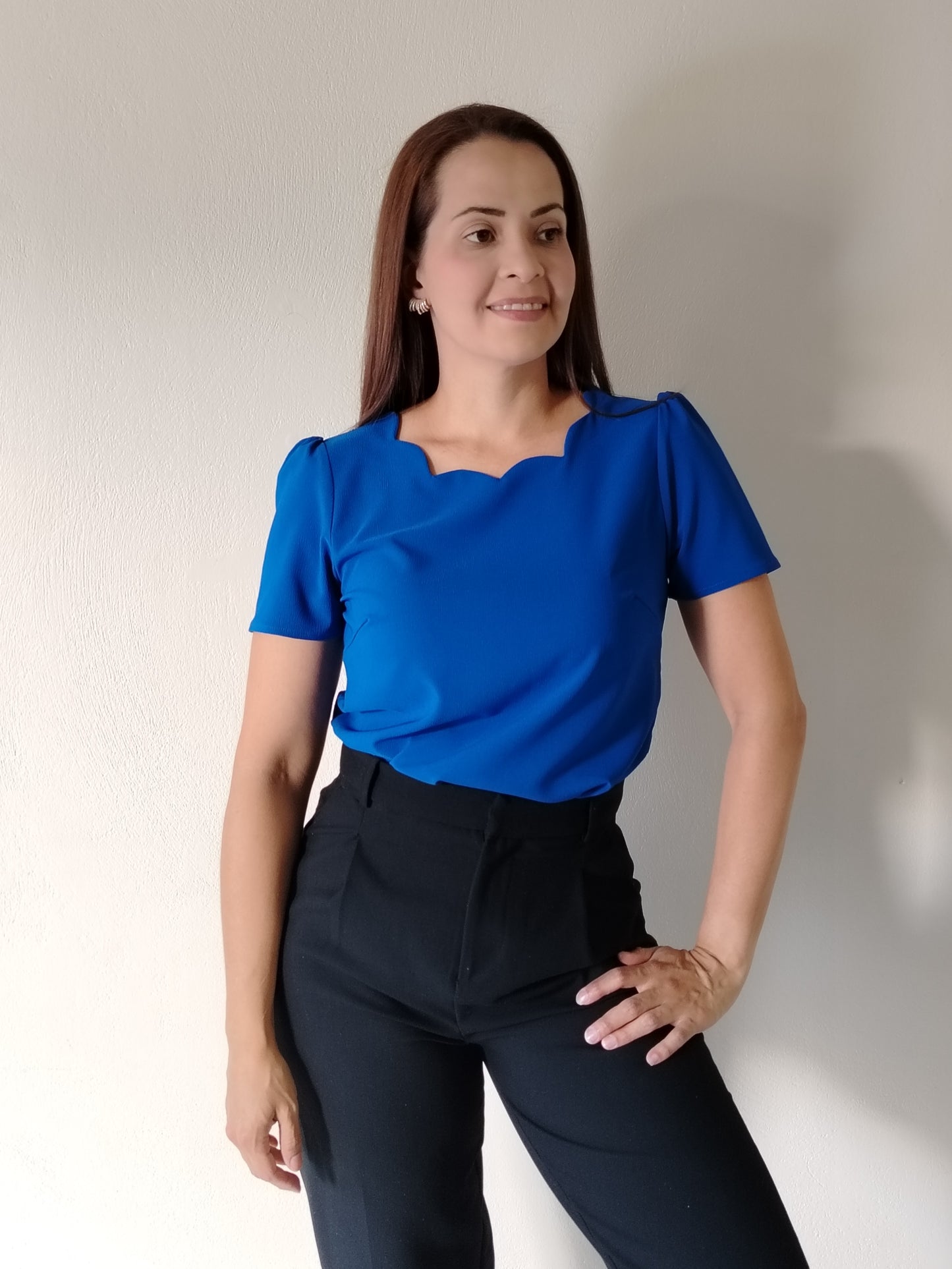 Blusa parras en escote