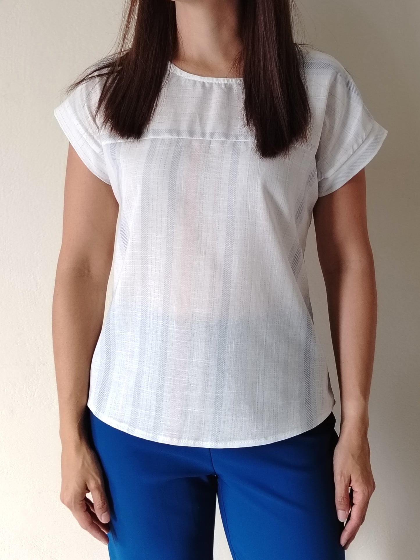 Blusa rayas manga enteriza